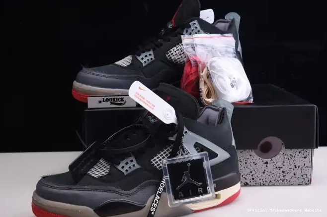 Official Maikesneakers CV9388-001 x Bred White Jordan Retro Off 4 Air 0323